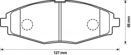 Тормозные колодки, дисковый тормоз (набор) Jurid 572402J (фото 1)