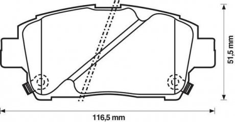 Тормозные колодки, дисковый тормоз (набор) Jurid 572405J