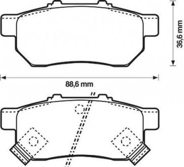 Тормозные колодки, дисковый тормоз (набор) Jurid 572473J (фото 1)