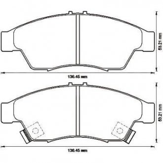 Тормозные колодки, дисковый тормоз (набор) Jurid 572545J (фото 1)