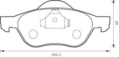 Тормозные колодки, дисковый тормоз (набор) Jurid 573016J (фото 1)