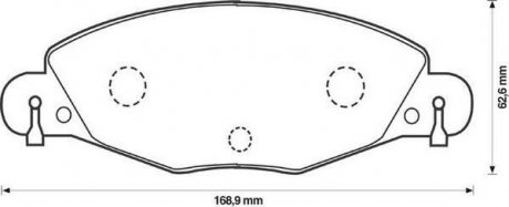 Тормозные колодки, дисковый тормоз (набор) Jurid 573029J (фото 1)