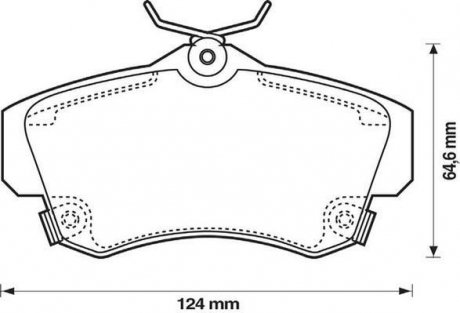Тормозные колодки, дисковый тормоз (набор) Jurid 573033J (фото 1)