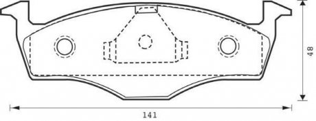 Тормозные колодки, дисковый тормоз (набор) Jurid 573040J (фото 1)