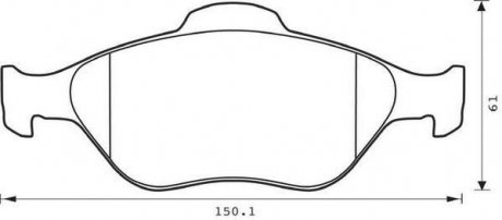 Гальмівні колодки, дискове гальмо (набір) Jurid 573041J