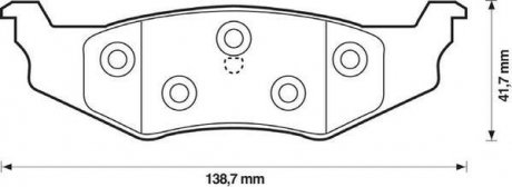 Гальмівні колодки, дискове гальмо (набір) Jurid 573069J