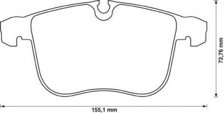 Гальмівні колодки, дискові Jurid 573090JC