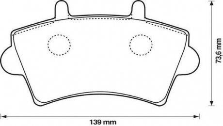 Тормозные колодки, дисковый тормоз (набор) Jurid 573107J (фото 1)