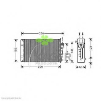 Теплообмінник, опалення салону KAGER 32-0164