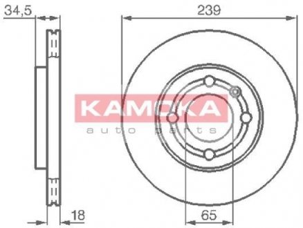 Тормозной диск KAMOKA 1031624