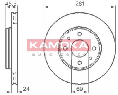 Тормозной диск KAMOKA 1032136