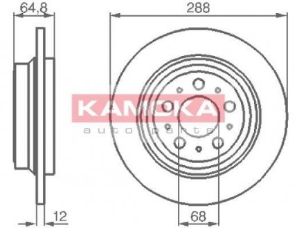 Тормозной диск KAMOKA 1032158