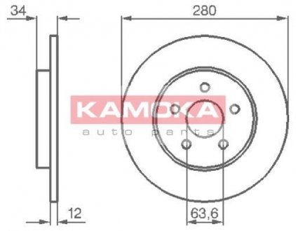 Тормозной диск KAMOKA 1032252