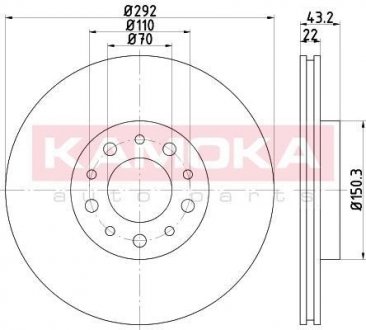 Диск тормозной KAMOKA 103229 (фото 1)