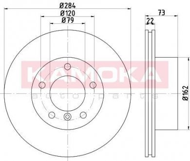 Диск гальмівний PRZÓD BMW 1 (E81/E87/F20) 03- KAMOKA 103231 (фото 1)