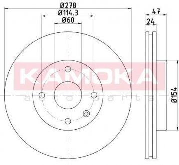 Тормозной диск KAMOKA 103249