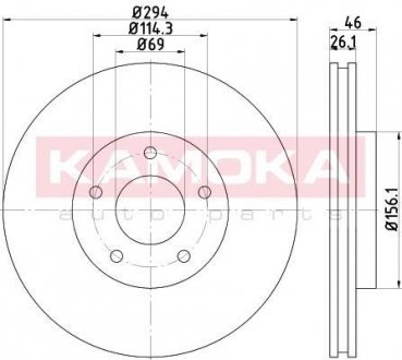 Тормозной диск KAMOKA 103266 (фото 1)