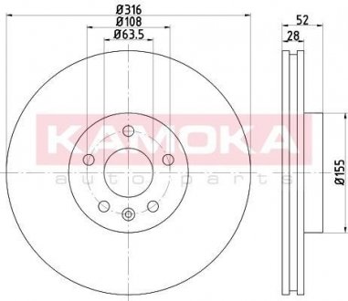 Тормозной диск KAMOKA 103275