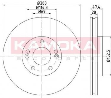 Тормозной диск KAMOKA 103289