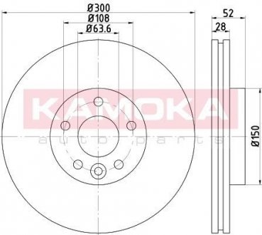 Тормозной диск KAMOKA 103292 (фото 1)