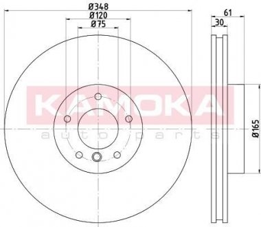Тормозной диск KAMOKA 103300 (фото 1)