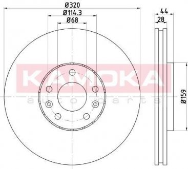 Тормозной диск KAMOKA 1033454