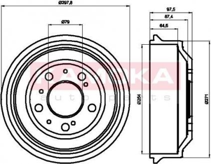 Тормозной барабан KAMOKA 104001