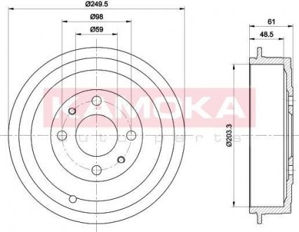 Гальмівний барабан KAMOKA 104004