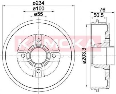 Тормозной барабан KAMOKA 104020