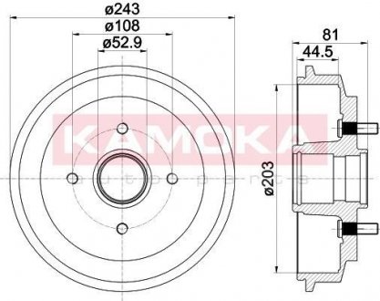 Тормозной барабан KAMOKA 104031