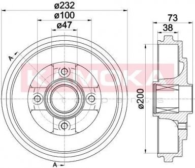 Тормозной барабан KAMOKA 104059