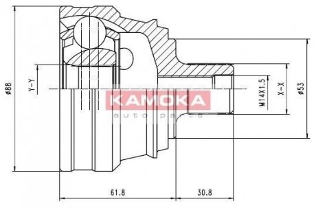 Шарнирный комплект, приводной вал KAMOKA 6276