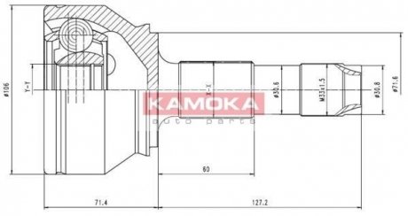 Шарнірний набір, привідний вал KAMOKA 6501