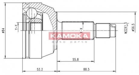 Шарнірний набір, привідний вал KAMOKA 6514