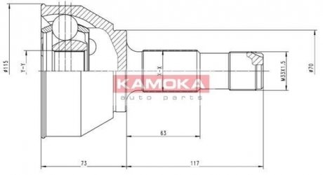 Шарнирный набор, приводной вал KAMOKA 6556