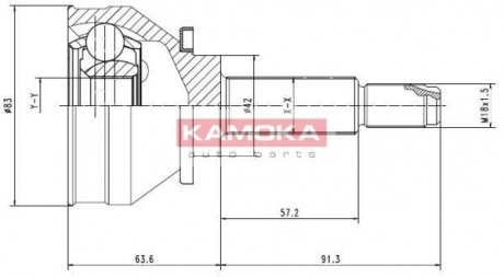 Шарнирный набор, приводной вал KAMOKA 6640