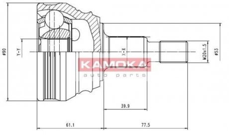 Шарнірний набір, привідний вал KAMOKA 6680