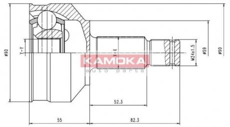 Шарнирный набор, приводной вал KAMOKA 6696