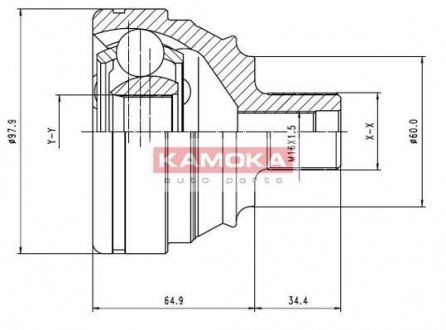 Шарнирный набор, приводной вал KAMOKA 6738