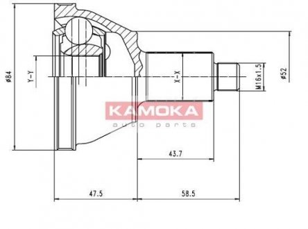 Шарнірний набір, привідний вал KAMOKA 7084