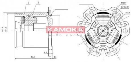 Шарнирный комплект, приводной вал KAMOKA 8709