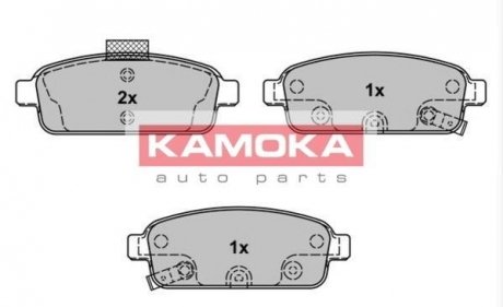 Комплект тормозных колодок, дисковый тормоз KAMOKA JQ101147