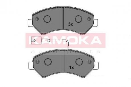 Комплект тормозных колодок, дисковый тормоз KAMOKA JQ101150