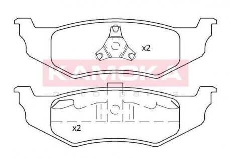 Комплект тормозных колодок, дисковый тормоз KAMOKA JQ101192