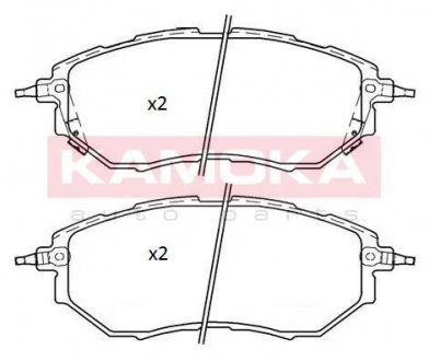 Комплект тормозных колодок, дисковый механизм KAMOKA JQ101259 (фото 1)