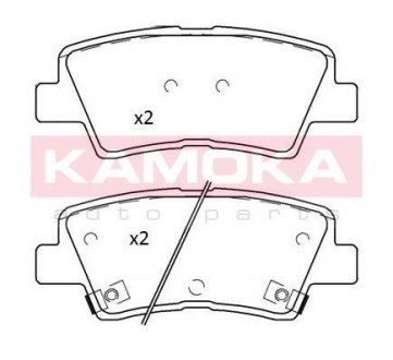 Комплект тормозных колодок задний KAMOKA JQ101268