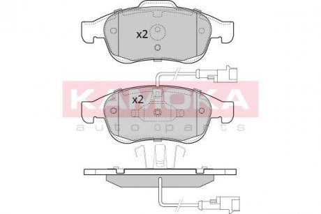 Комплект тормозных колодок, дисковый механизм KAMOKA JQ101281 (фото 1)