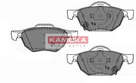 Гальмівні колодки, дискове гальмо (набір) KAMOKA JQ1013408 (фото 1)