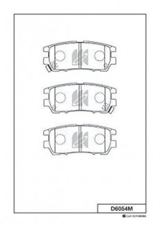 Колодки гальмівні дискові задні, комплект MK KASHIYAMA D6054M (фото 1)