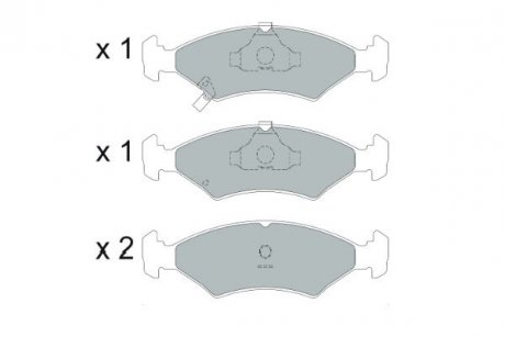 Гальмівні колодки, дискові гальма (набір) PARTS KAVO KBP4026